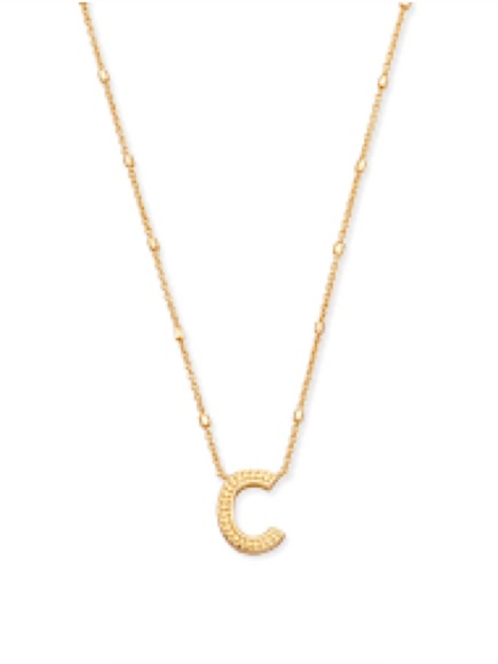 Kendra Scott Gold Letter Initial Necklace - Assorted Letters (C, B, L, R, M)